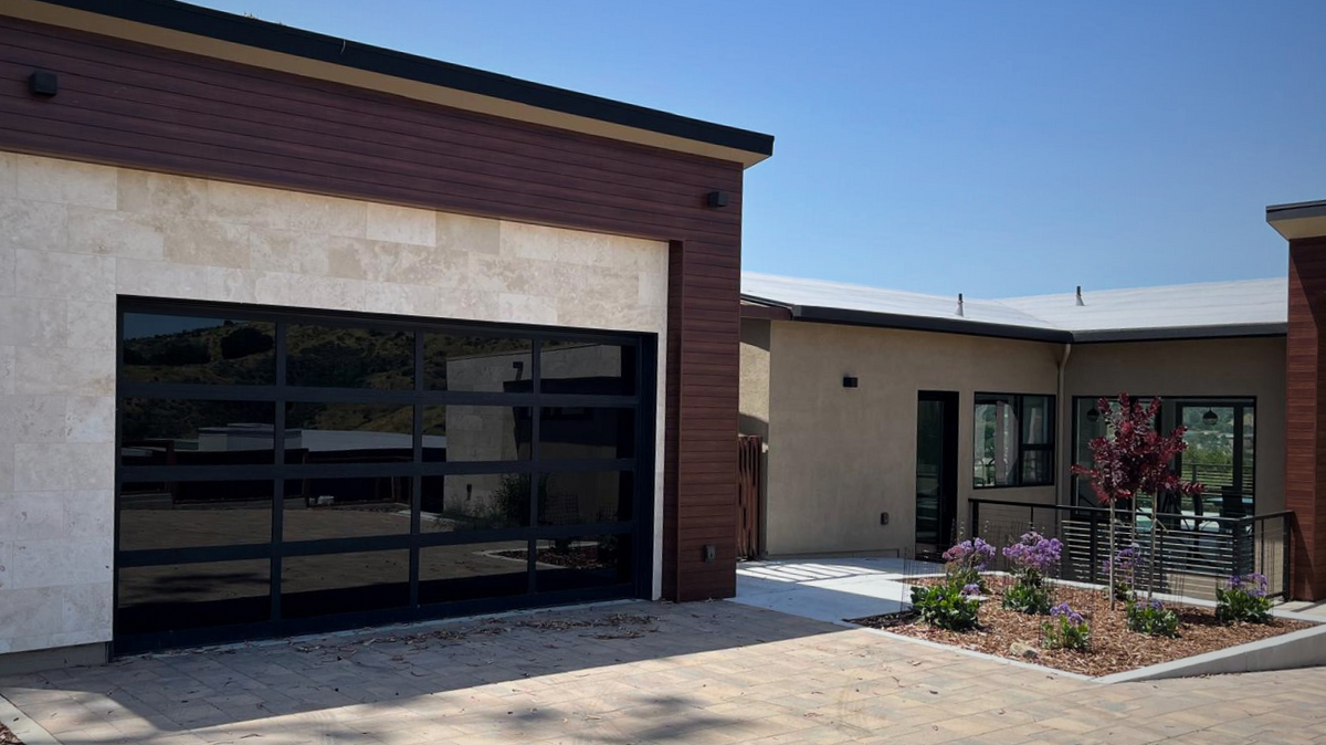 Aluminum Glass Door Black Anodized